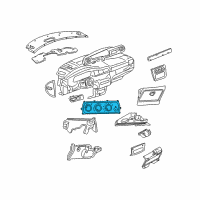 OEM Chrysler Sebring Air Conditioner And Heater Control Diagram - 4596277AB