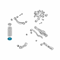 OEM 2019 Hyundai Sonata Rear Spring Pad, Lower Diagram - 55360-D4100