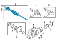 OEM BMW 840i xDrive Gran Coupe OUTPUT SHAFT FRONT RIGHT Diagram - 31-60-9-895-662