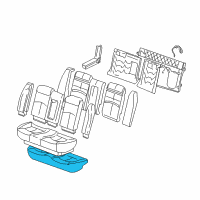 OEM Buick Regal Pad Asm, Rear Seat Cushion (W/ Frame) Diagram - 88894829