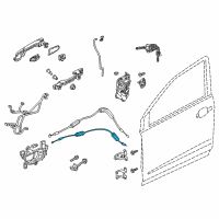 OEM 2019 Honda CR-V Cable, Front Inside Handle Diagram - 72131-TLA-A01