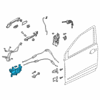OEM 2018 Honda CR-V Handle Assembly, Passenger Side Inside (High Gloss Silver) Diagram - 72120-TLA-A11ZB