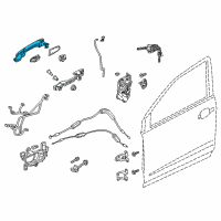 OEM Honda CR-V Handle, Left Front (Modern Steel Metallic) (Smart) Diagram - 72181-TLA-A71ZF