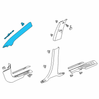 OEM Buick Enclave Weatherstrip Pillar Trim Diagram - 84446531