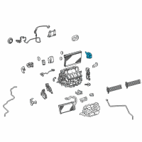 OEM 2020 Lexus LS500h Air Conditioner Radiator Damper Servo Sub Assembly, No.3 Diagram - 87106-11090