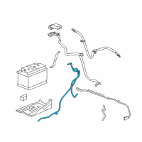 OEM 2010 GMC Sierra 3500 HD Cable Asm-Battery Negative Diagram - 22846476