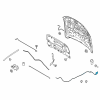 OEM Ford Mustang Release Cable Diagram - JR3Z-16916-B