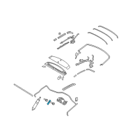 OEM 2011 Ford Mustang Lift Cylinder Bracket Diagram - 8R3Z-7650668-A