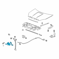 OEM 2011 GMC Acadia Latch Asm-Hood Primary & Secondary Diagram - 25891776