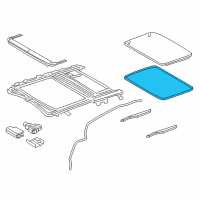 OEM 2020 Lexus LS500h Weatherstrip, Sliding Roof Diagram - 63251-50070