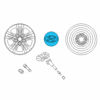 OEM 2016 Hyundai Elantra GT Wheel Hub Cap Assembly Diagram - 52960-3X500