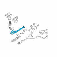 OEM 2004 Nissan Maxima Exhaust Tube Assembly, Front Diagram - 20020-8Y000