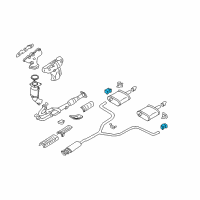 OEM 2007 Nissan Maxima Mounting-Exhaust, Rubber Diagram - 20651-8J000