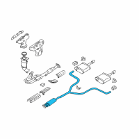 OEM 2005 Nissan Altima Exhaust, Sub Muffler Assembly Diagram - 20300-ZB100