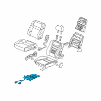 OEM 2007 Honda Accord Heater, Right Front Seat Cushion Diagram - 81134-SDA-A05