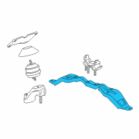 OEM Cadillac CTS Bracket-Trans Rear Mount Diagram - 25767172
