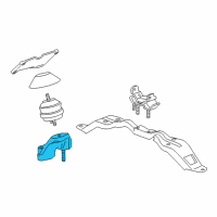 OEM 2006 Cadillac CTS Mount Bracket Diagram - 25767169