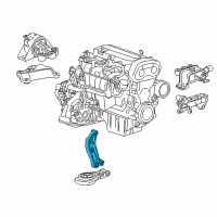 OEM 2017 Chevrolet Sonic Transmission Mount Bracket Diagram - 95463563