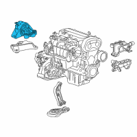 OEM 2013 Chevrolet Sonic Upper Transmission Mount Diagram - 95169684