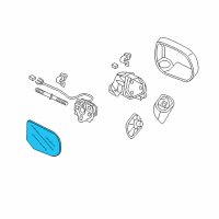 OEM 2008 Honda Civic Mirror Sub-Assembly, Driver Side (Flat) Diagram - 76253-SNA-A01
