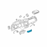 OEM Cadillac DTS Heater & Air Conditioner Control Assembly (W/ Rear Window Defogger Diagram - 25839381