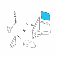 OEM Ford Transit Connect Mirror Glass Diagram - BT1Z-17K707-D