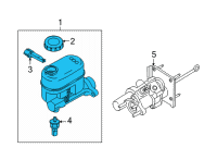 OEM 2015 Ford E-350 Super Duty Master Cylinder Diagram - 9C2Z-2140-J