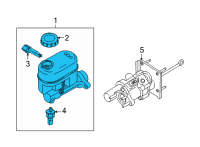 OEM 2017 Ford E-350 Super Duty Master Cylinder Diagram - 9C2Z-2140-J