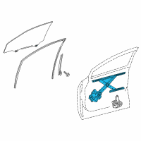 OEM 2017 Lexus CT200h Regulator Sub-Assy, Front Door Window, RH Diagram - 69801-0E020