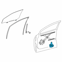 OEM Lexus HS250h Motor Assy, Power Window Regulator Diagram - 85710-0E022