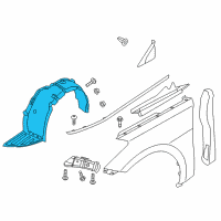 OEM 2014 Hyundai Azera Front Wheel Guard Assembly, Left Diagram - 86811-3V000
