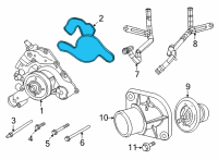 OEM Dodge Challenger Gasket-Water Pump Diagram - 68165890AA