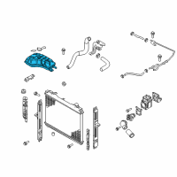 OEM 2003 Kia Sorento Reservoir Tank Assembly Diagram - 254303E200QQK
