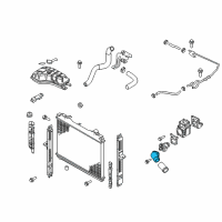 OEM 2006 Kia Sorento Fitting Water Inlet Diagram - 2563039800