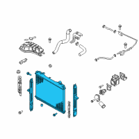 OEM Kia Radiator Assembly Core Diagram - 253113E250