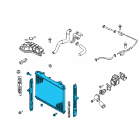 OEM 2004 Kia Sorento Radiator Assembly Diagram - 253103E200