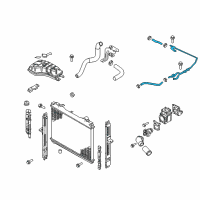 OEM 2006 Kia Sorento Hose-Radiator Reserve Diagram - 254433E200