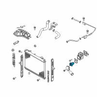 OEM Hyundai Tiburon Thermostat Assembly Diagram - 25500-37200