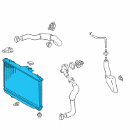 OEM 2000 Toyota Corolla Radiator Assembly Diagram - 16410-AZ007