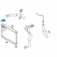 OEM 1999 Toyota Corolla Radiator Assembly Upper Bracket Diagram - 16533-0D010