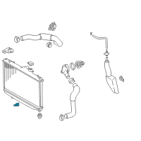 OEM Radiator Assembly Drain Plug Diagram - 90080-34011