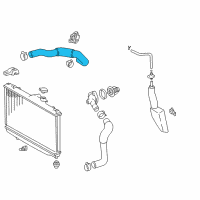 OEM 2000 Toyota Corolla Upper Hose Diagram - 16571-0D040