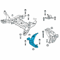 OEM 2021 BMW X2 Rubber Mount Wishbone, Right Diagram - 31-12-6-879-844