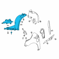 OEM 2013 Chevrolet Volt Front Fender Liner Diagram - 23194410