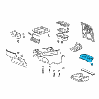 OEM 2012 Honda Odyssey Holder Assembly, Front Floor Cup (Warm Gray) Diagram - 83411-TK8-A01ZA