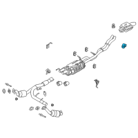 OEM Lincoln Navigator Rear Muffler Clamp Diagram - JL7Z-5A231-A