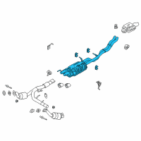 OEM 2018 Lincoln Navigator Muffler & Pipe Diagram - JL7Z-5230-B