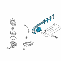 OEM 2000 Nissan Altima Cable Set High Tension Diagram - 22440-9E002