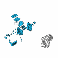 OEM Hyundai Heater & Evaporator Assembly Diagram - 97204-2E050