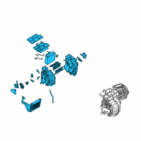 OEM 2007 Hyundai Tucson Heater & Evaporator Assembly Diagram - 97204-2E001